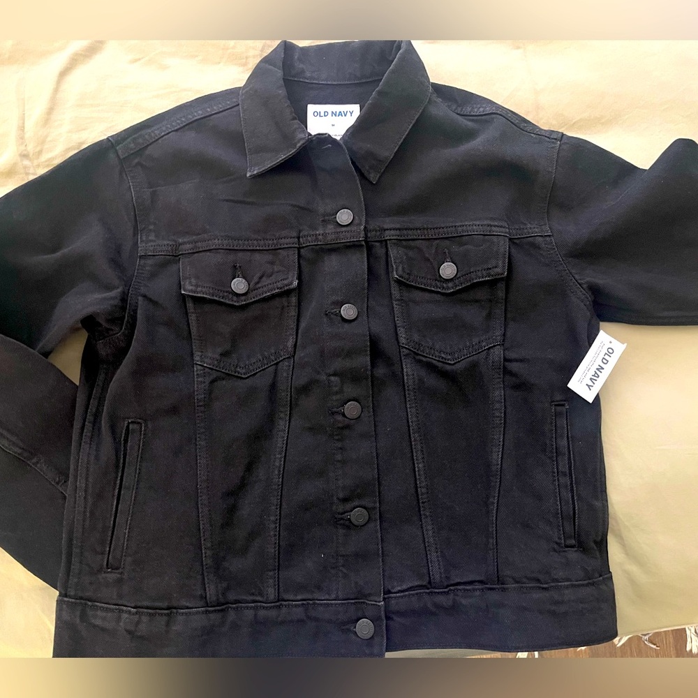 Old Navy Women’s Classic Jean Jacket Size M Black NWOT